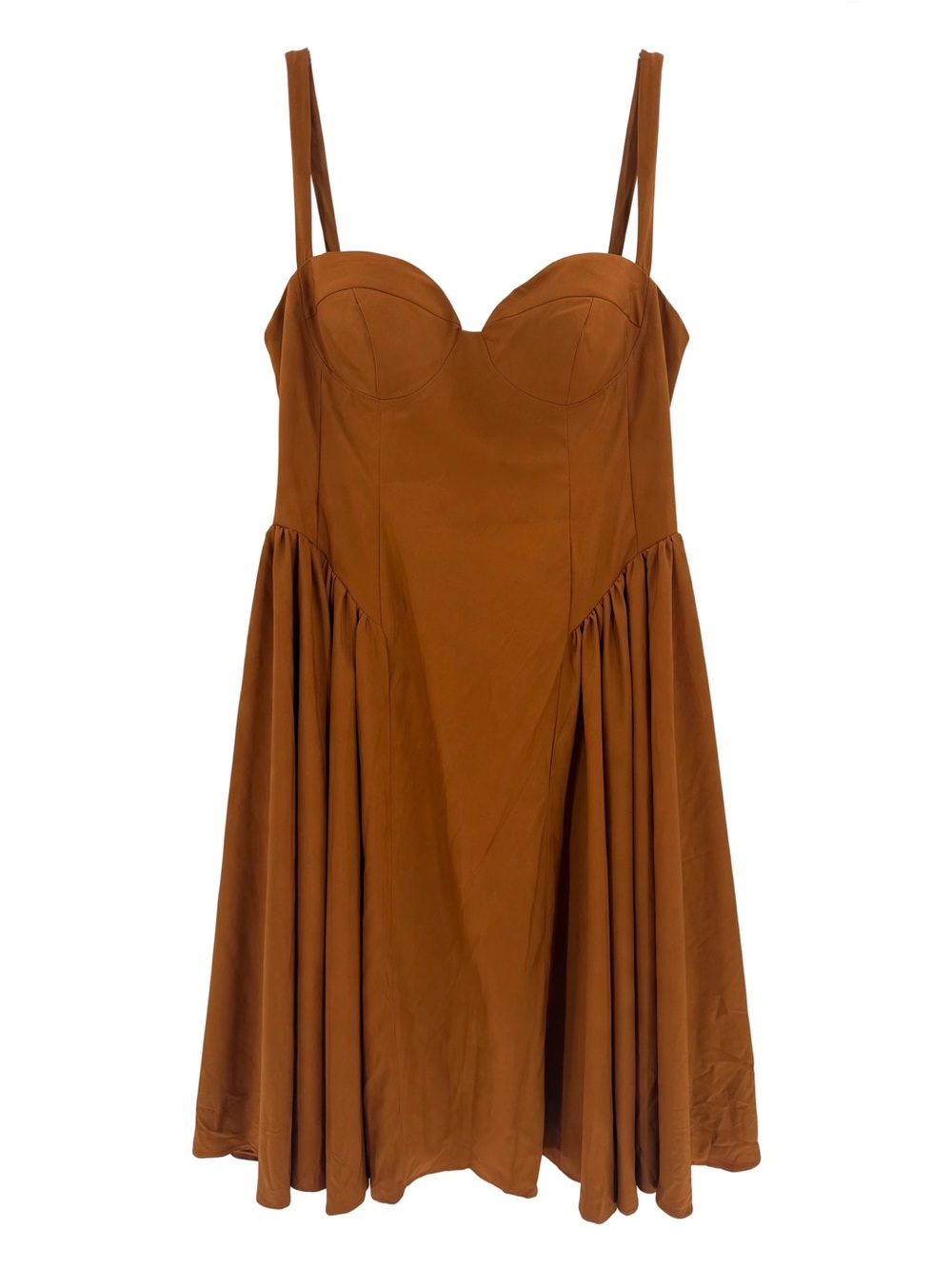 NWT Wear Your Love Corset Bridesmaid Dress Size 2X Burnt Orange Brown Bustier